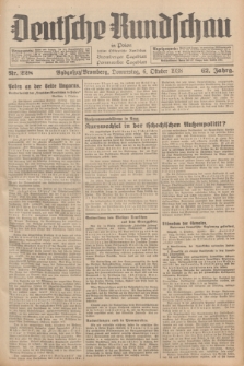 Deutsche Rundschau in Polen : früher Ostdeutsche Rundschau, Bromberger Tageblatt, Pommereller Tageblatt. Jg.62, Nr. 228 (6 Oktober 1938) + dod.