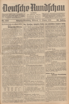 Deutsche Rundschau in Polen : früher Ostdeutsche Rundschau, Bromberger Tageblatt, Pommereller Tageblatt. Jg.62, Nr. 233 (12 Oktober 1938) + dod.