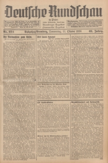 Deutsche Rundschau in Polen : früher Ostdeutsche Rundschau, Bromberger Tageblatt, Pommereller Tageblatt. Jg.62, Nr. 234 (13 Oktober 1938) + dod.