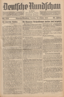 Deutsche Rundschau in Polen : früher Ostdeutsche Rundschau, Bromberger Tageblatt, Pommereller Tageblatt. Jg.62, Nr. 243 (23 Oktober 1938) + dod.