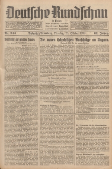 Deutsche Rundschau in Polen : früher Ostdeutsche Rundschau, Bromberger Tageblatt, Pommereller Tageblatt. Jg.62, Nr. 244 (25 Oktober 1938) + dod.