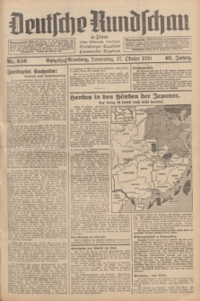 Deutsche Rundschau in Polen : früher Ostdeutsche Rundschau, Bromberger Tageblatt, Pommereller Tageblatt. Jg.62, Nr. 246 (27 Oktober 1938) + dod.