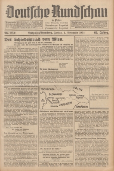 Deutsche Rundschau in Polen : früher Ostdeutsche Rundschau, Bromberger Tageblatt, Pommereller Tageblatt. Jg.62, Nr. 252 (4 November 1938) + dod.