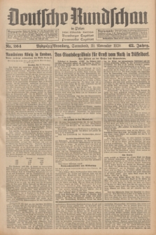 Deutsche Rundschau in Polen : früher Ostdeutsche Rundschau, Bromberger Tageblatt, Pommereller Tageblatt. Jg.62, Nr. 264 (19 November 1938) + dod.