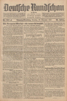Deutsche Rundschau in Polen : früher Ostdeutsche Rundschau, Bromberger Tageblatt, Pommereller Tageblatt. Jg.62, Nr. 265A (20 November 1938) + dod.