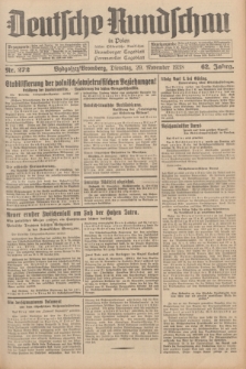 Deutsche Rundschau in Polen : früher Ostdeutsche Rundschau, Bromberger Tageblatt, Pommereller Tageblatt. Jg.62, Nr. 272 (29 November 1938) + dod.
