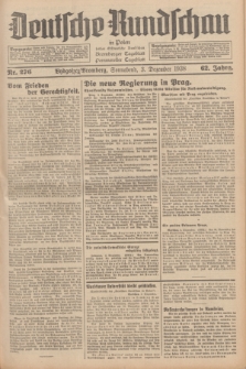 Deutsche Rundschau in Polen : früher Ostdeutsche Rundschau, Bromberger Tageblatt, Pommereller Tageblatt. Jg.62, Nr. 276 (3 Dezember 1938) + dod.