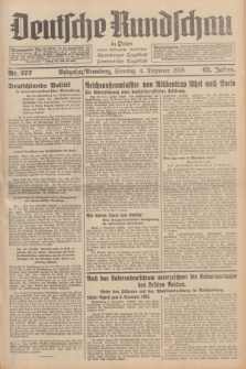 Deutsche Rundschau in Polen : früher Ostdeutsche Rundschau, Bromberger Tageblatt, Pommereller Tageblatt. Jg.62, Nr. 277 (4 Dezember 1938) + dod.