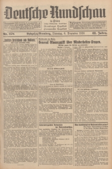 Deutsche Rundschau in Polen : früher Ostdeutsche Rundschau, Bromberger Tageblatt, Pommereller Tageblatt. Jg.62, Nr. 278 (6 Dezember 1938) + dod.