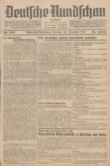 Deutsche Rundschau in Polen : früher Ostdeutsche Rundschau, Bromberger Tageblatt, Pommereller Tageblatt. Jg.62, Nr. 289 (20 Dezember 1938) + dod.