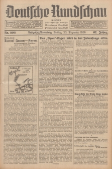 Deutsche Rundschau in Polen : früher Ostdeutsche Rundschau, Bromberger Tageblatt, Pommereller Tageblatt. Jg.62, Nr. 292 (23 Dezember 1938) + dod.