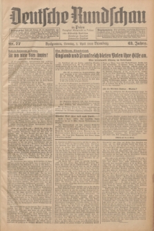 Deutsche Rundschau in Polen = Przegląd Niemiecki w Polsce : früher Ostdeutsche Rundschau, Bromberger Tageblatt, Pommereller Tageblatt. Jg.63, Nr. 77 (2 April 1939) + dod.