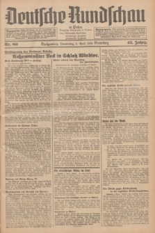 Deutsche Rundschau in Polen = Przegląd Niemiecki w Polsce : früher Ostdeutsche Rundschau, Bromberger Tageblatt, Pommereller Tageblatt. Jg.63, Nr. 80 (6 April 1939) + dod.