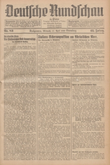 Deutsche Rundschau in Polen = Przegląd Niemiecki w Polsce : früher Ostdeutsche Rundschau, Bromberger Tageblatt, Pommereller Tageblatt. Jg.63, Nr. 83 (12 April 1939) + dod.