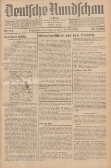 Deutsche Rundschau in Polen = Przegląd Niemiecki w Polsce : früher Ostdeutsche Rundschau, Bromberger Tageblatt, Pommereller Tageblatt. Jg.63, Nr. 84 (13 April 1939) + dod.