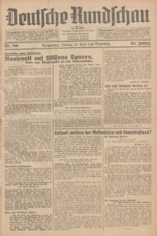 Deutsche Rundschau in Polen = Przegląd Niemiecki w Polsce : früher Ostdeutsche Rundschau, Bromberger Tageblatt, Pommereller Tageblatt. Jg.63, Nr. 88 (18 April 1939) + dod.