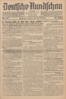 Deutsche Rundschau in Polen = Przegląd Niemiecki w Polsce : früher Ostdeutsche Rundschau, Bromberger Tageblatt, Pommereller Tageblatt. Jg.63, Nr. 105 (9 Mai 1939) + dod.