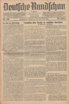 Deutsche Rundschau in Polen = Przegląd Niemiecki w Polsce : früher Ostdeutsche Rundschau, Bromberger Tageblatt, Pommereller Tageblatt. Jg.63, Nr. 106 (10 Mai 1939) + dod.