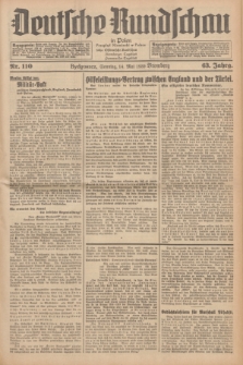 Deutsche Rundschau in Polen = Przegląd Niemiecki w Polsce : früher Ostdeutsche Rundschau, Bromberger Tageblatt, Pommereller Tageblatt. Jg.63, Nr. 110 (14 Mai 1939) + dod.