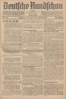 Deutsche Rundschau in Polen = Przegląd Niemiecki w Polsce : früher Ostdeutsche Rundschau, Bromberger Tageblatt, Pommereller Tageblatt. Jg.63, Nr. 114 (20 Mai 1939) + dod.