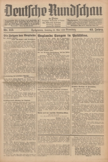 Deutsche Rundschau in Polen = Przegląd Niemiecki w Polsce : früher Ostdeutsche Rundschau, Bromberger Tageblatt, Pommereller Tageblatt. Jg.63, Nr. 115 (21 Mai 1939) + dod.