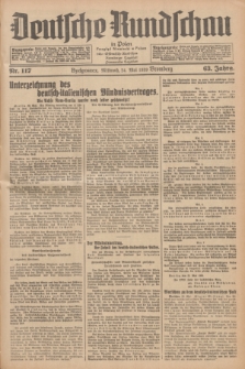 Deutsche Rundschau in Polen = Przegląd Niemiecki w Polsce : früher Ostdeutsche Rundschau, Bromberger Tageblatt, Pommereller Tageblatt. Jg.63, Nr. 117 (24 Mai 1939) + dod.