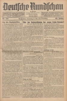 Deutsche Rundschau in Polen = Przegląd Niemiecki w Polsce : früher Ostdeutsche Rundschau, Bromberger Tageblatt, Pommereller Tageblatt. Jg.63, Nr. 118 (25 Mai 1939) + dod.