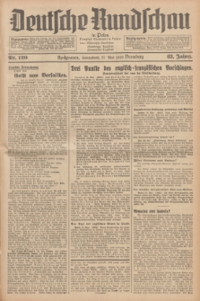 Deutsche Rundschau in Polen = Przegląd Niemiecki w Polsce : früher Ostdeutsche Rundschau, Bromberger Tageblatt, Pommereller Tageblatt. Jg.63, Nr. 120 (27 Mai 1939) + dod.