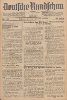 Deutsche Rundschau in Polen = Przegląd Niemiecki w Polsce : früher Ostdeutsche Rundschau, Bromberger Tageblatt, Pommereller Tageblatt. Jg.63, Nr. 129 (8 Juni 1939) + dod.