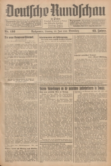 Deutsche Rundschau in Polen = Przegląd Niemiecki w Polsce : früher Ostdeutsche Rundschau, Bromberger Tageblatt, Pommereller Tageblatt. Jg.63, Nr. 132 (13 Juni 1939) + dod.