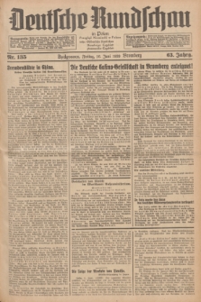 Deutsche Rundschau in Polen = Przegląd Niemiecki w Polsce : früher Ostdeutsche Rundschau, Bromberger Tageblatt, Pommereller Tageblatt. Jg.63, Nr. 135 (16 Juni 1939) + dod.