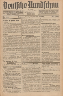 Deutsche Rundschau in Polen = Przegląd Niemiecki w Polsce : früher Ostdeutsche Rundschau, Bromberger Tageblatt, Pommereller Tageblatt. Jg.63, Nr. 144 (27 Juni 1939) + dod.