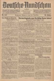 Deutsche Rundschau in Polen = Przegląd Niemiecki w Polsce : früher Ostdeutsche Rundschau, Bromberger Tageblatt, Pommereller Tageblatt. Jg.63, Nr. 145 (28 Juni 1939) + dod.