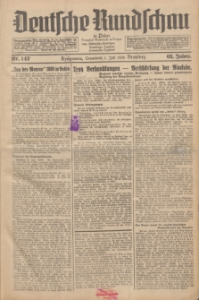 Deutsche Rundschau in Polen = Przegląd Niemiecki w Polsce : früher Ostdeutsche Rundschau, Bromberger Tageblatt, Pommereller Tageblatt. Jg.63, Nr. 147 (1 Juli 1939) + dod.