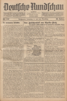 Deutsche Rundschau in Polen = Przegląd Niemiecki w Polsce : früher Ostdeutsche Rundschau, Bromberger Tageblatt, Pommereller Tageblatt. Jg.63, Nr. 157 (13 Juli 1939) + dod.