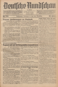 Deutsche Rundschau in Polen = Przegląd Niemiecki w Polsce : früher Ostdeutsche Rundschau, Bromberger Tageblatt, Pommereller Tageblatt. Jg.63, Nr. 159 (15 Juli 1939) + dod.