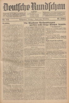 Deutsche Rundschau in Polen = Przegląd Niemiecki w Polsce : früher Ostdeutsche Rundschau, Bromberger Tageblatt, Pommereller Tageblatt. Jg.63, Nr. 173 (1 August 1939) + dod.