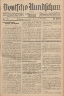 Deutsche Rundschau in Polen = Przegląd Niemiecki w Polsce : früher Ostdeutsche Rundschau, Bromberger Tageblatt, Pommereller Tageblatt. Jg.63, Nr. 175 (3 August 1939) + dod.
