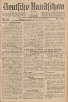 Deutsche Rundschau in Polen = Przegląd Niemiecki w Polsce : früher Ostdeutsche Rundschau, Bromberger Tageblatt, Pommereller Tageblatt. Jg.63, Nr. 180 (9 August 1939) + dod.