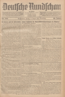 Deutsche Rundschau in Polen = Przegląd Niemiecki w Polsce : früher Ostdeutsche Rundschau, Bromberger Tageblatt, Pommereller Tageblatt. Jg.63, Nr. 182 (11 August 1939) + dod.