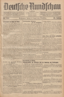 Deutsche Rundschau in Polen = Przegląd Niemiecki w Polsce : früher Ostdeutsche Rundschau, Bromberger Tageblatt, Pommereller Tageblatt. Jg.63, Nr. 193 (25 August 1939) + dod.