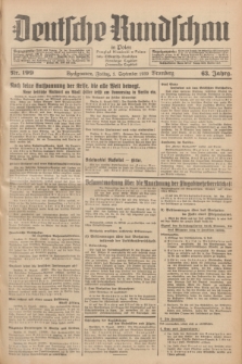 Deutsche Rundschau in Polen = Przegląd Niemiecki w Polsce : früher Ostdeutsche Rundschau, Bromberger Tageblatt, Pommereller Tageblatt. Jg.63, Nr. 199 (1 September 1939) + dod.