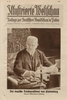 Illustrierte Weltschau : Beilage zur Deutschen Rundschau in Polen. 1933, Nr. 39 ([1 Oktober])