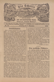 Die Scholle : früher „Der Ostmärker” : land- und hauswirtschaftlicher Ratgeber : Beilage zur „Deutschen Rundschau”. 1923, Nr. 18 (9 September)
