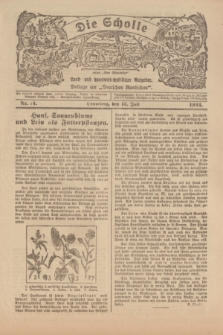 Die Scholle : früher „Der Ostmärker” : land- und hauswirtschaftlicher Ratgeber : Beilage zur „Deutschen Rundschau”. 1924, Nr. 14 (13 Juli)