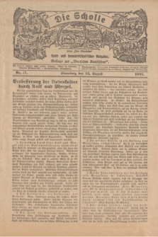 Die Scholle : früher „Der Ostmärker” : land- und hauswirtschaftlicher Ratgeber : Beilage zur „Deutschen Rundschau”. 1924, Nr. 17 (24 August)