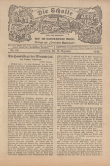 Die Scholle : früher „Der Ostmärker” : land- und hauswirtschaftlicher Ratgeber : Beilage zur „Deutschen Rundschau”. 1924, Nr. 25 (14 Dezember)