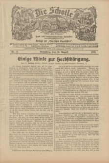 Die Scholle : früher „Der Ostmärker” : land- und hauswirtschaftlicher Ratgeber : Beilage zur „Deutschen Rundschau”. 1933, Nr. 17 (20 August)