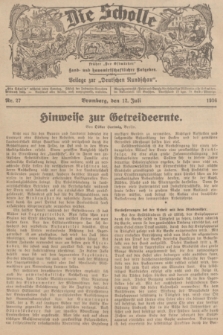 Die Scholle : früher „Der Ostmärker” : land- und hauswirtschaftlicher Ratgeber : Beilage zur „Deutschen Rundschau”. 1936, Nr. 27 (12 Juli)