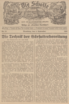 Die Scholle : früher „Der Ostmärker” : land- und hauswirtschaftlicher Ratgeber : Beilage zur „Deutschen Rundschau”. 1936, Nr. 35 (6 September)